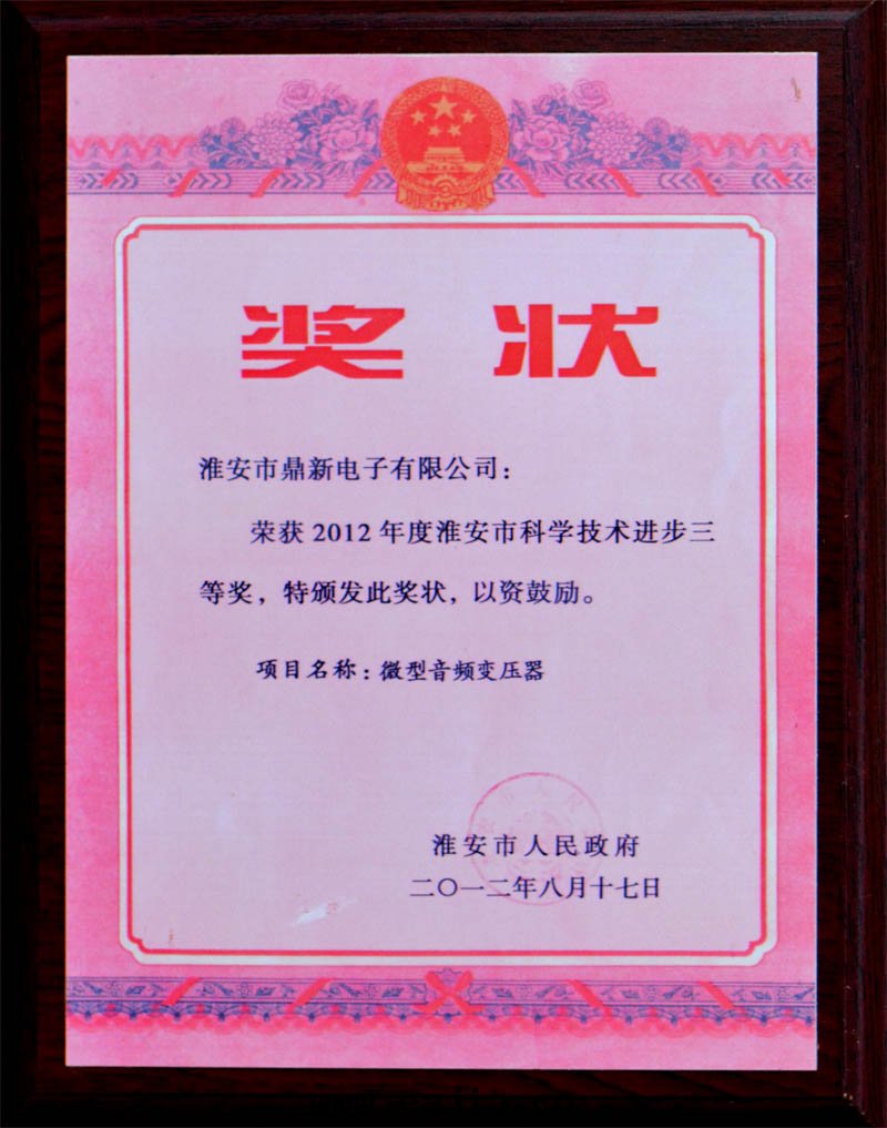 公(gōng)司科技進(jìn)步獎